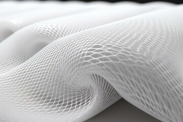 Mesh roll on white - 3D. Generative AI