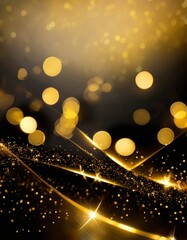 black and gold, colorful abstract background pattern with bokeh sparkles, blurry background with...