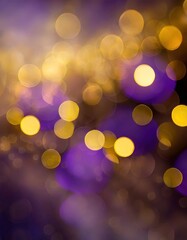 Fototapeta premium colorful purple and gold abstract background pattern with bokeh sparkles, blurry background with copy space