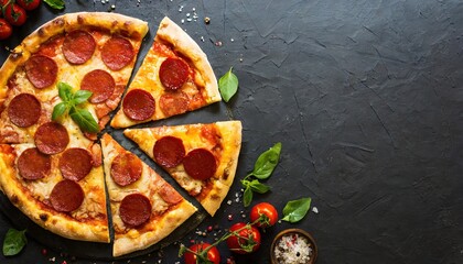 Delicious pepperoni pizza with cheese, sauce, and crust
