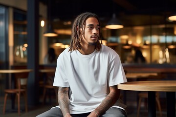 Obraz premium Portrait of a handsome man in white shirt 