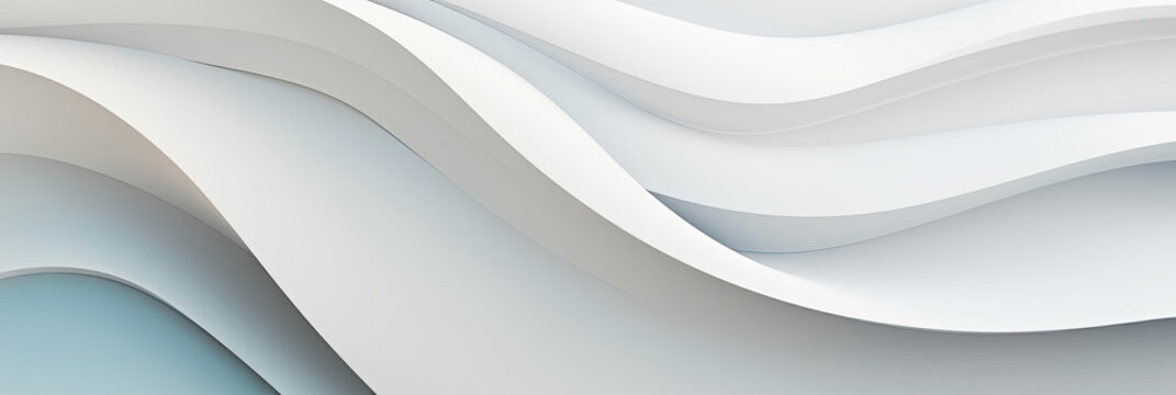 Abstract white wave background with smooth lines ,minimalist designs, modern presentations, sleek websites, and clean digital artworks. Perfect for creating white geometric abstract background.