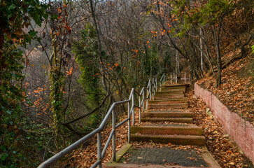 stairway in Mtatsminda Park (Tbilisi, Georgia)	