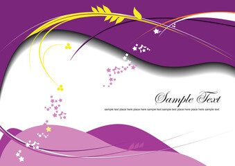 Purple background. Vector illustration