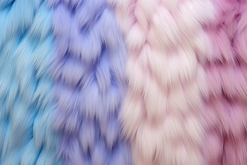 Obraz premium Pastel Color Fur Rug: Soft and Cozy Interior Decor Background