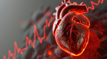human heart anatomy - obrazy, fototapety, plakaty