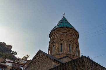 Fototapeta na wymiar St. George Cathedral of Tbilisi dome and exterior