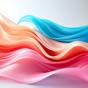 Abstract background with dynamic effect wall in waves
