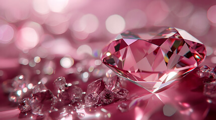 pink diamond  - obrazy, fototapety, plakaty