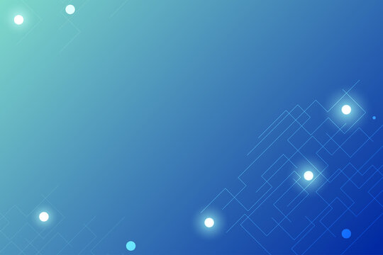 Blue Technology background with Network particles element. Future concept template with free space for edit and design.  Line and Dot connection.