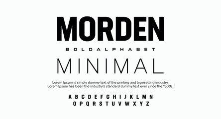 Modern abstract digital technology logo font alphabet. Minimal modern urban fonts for logo, brand etc. Typography typeface uppercase lowercase and number. vector illustration