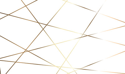 Luxury premium golden random chaotic wave lines abstract background. Luxury gold geometric lines with many squares and triangles shape background. Vector, illustration