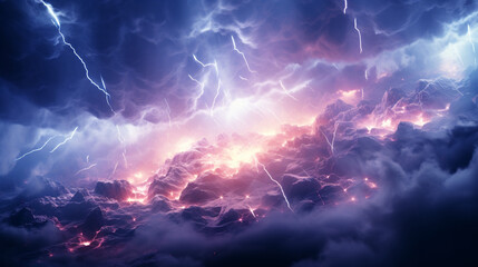 3d splashes lightning strikes psychedelic colors