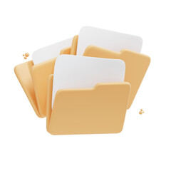 3d file folder icon illustration