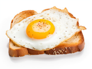 fried egg on toast - obrazy, fototapety, plakaty