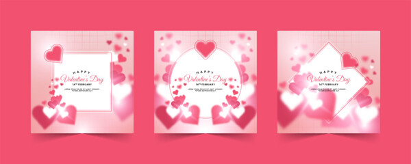 valentines day card or social media posts with a heart and love theme
