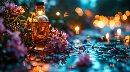 Poster wood colored scented glass perfume bottle © Adja Atmaja