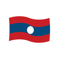 laos flag icon vector template