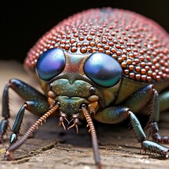 Macro shot of the eye of a beetle,  Shallow depth of field