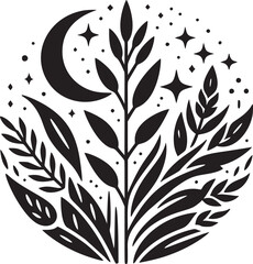 Moonlit Nature Silhouette