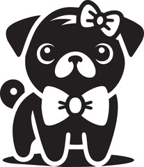 Adorable Cartoon Pug