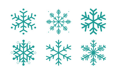 Fototapeta premium Hand-drawn snowflakes set. Background of the holidays. sketch of an abstract snowland. isolated against a white background.Vector-based artwork.
