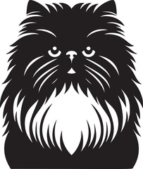 Silhouette of a Persian Cat