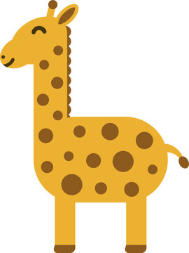 cartoon vector of a giraffe