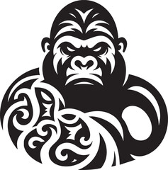 Tribal Gorilla Tattoo Design