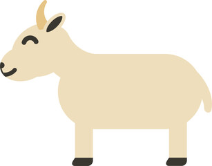 vector cartoon of a goat