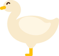 vector cartoon of a duck