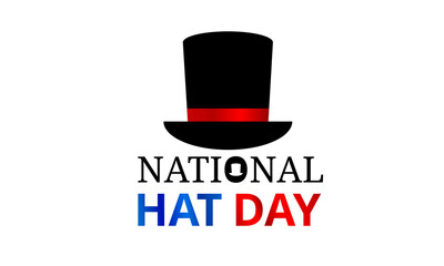 National hat day graphics are great for national hat day celebrations. flat design. flyer design. flat illustration with transparent background