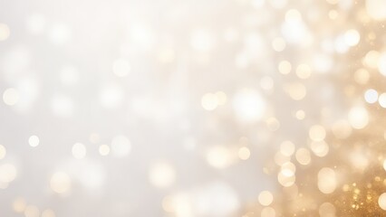 White and Gold Abstract bokeh background