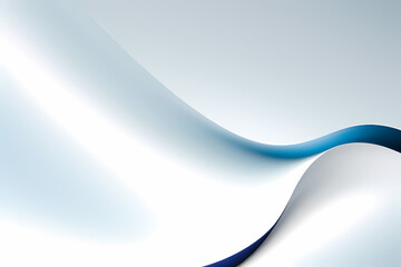 Fototapeta premium Abstract vector wavy lines flowing smooth curve blue on white gradient color in concept of luxury, technology, modern.