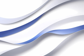 Abstract vector wavy lines flowing smooth curve blue on white gradient color in concept of luxury, technology, modern.