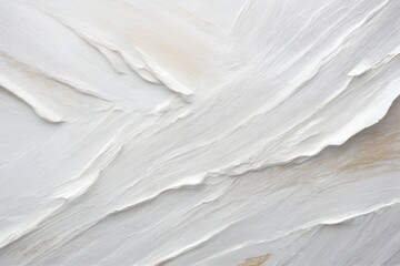 Obraz premium Closeup of abstract white texture background grunge painting. Oil, acrylic brushstroke, pallet knife paint on canvas. Contemporary art painting. 