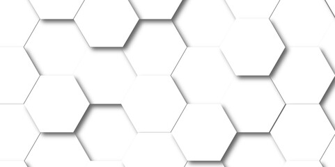 Abstract 3d background. Abstract white background with hexagons. Abstract hexagon polygonal pattern background vector. seamless bright white abstract honeycomb background. - obrazy, fototapety, plakaty