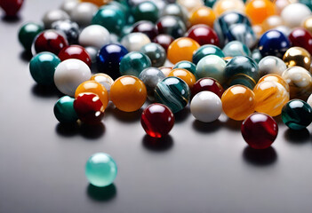 marble beads on minimal background
