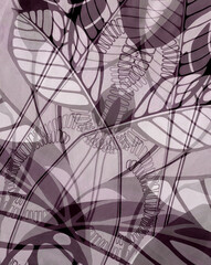 Abstract floral pattern for background. Dynamic and colorful expression of neon color