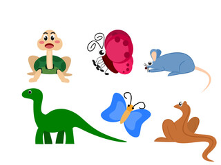 Includes many cute animal cartoons.