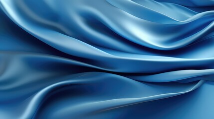 Blue abstract silk wavy background