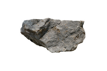 Natural limestone rock isolated on white background.