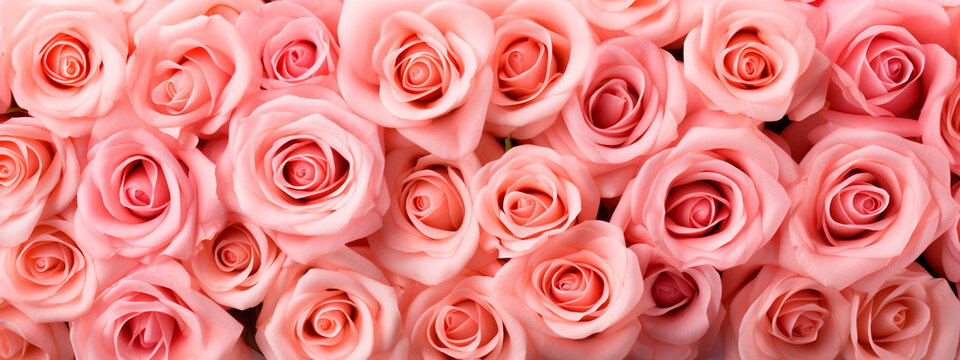 Natural pink roses background. background of beautiful roses