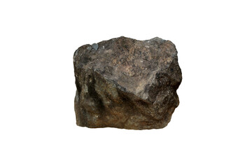 basalt rock stone isolated on white background