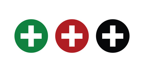 first aid medical health icon. medical emergency plus symbol