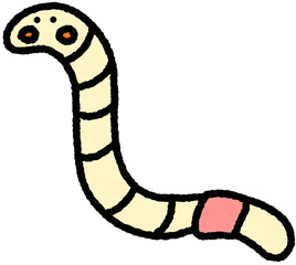 Fototapeta premium cute earthworm