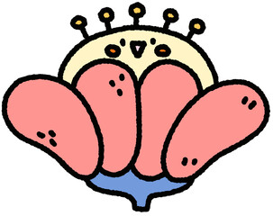 cute flower character