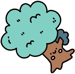 cute tree character