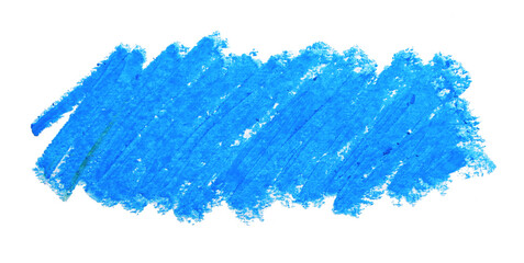 light blue box oil pastel hand drown on white paper