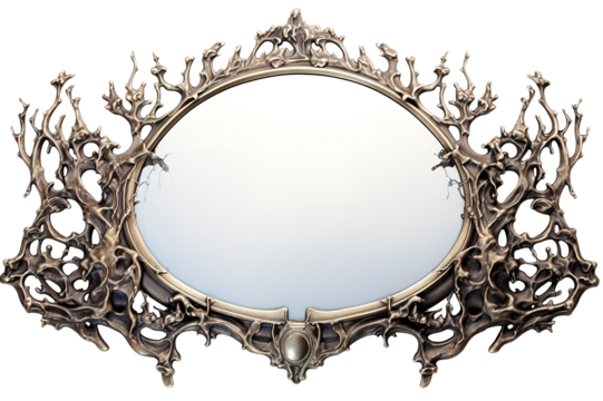 vintage photo frame isolated on PNG Background. Generative Ai.